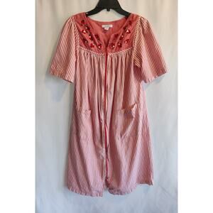 Go‎ Softly Patio Midi Dress Red Embroidered Lady Bag Striped Small Zip Unique